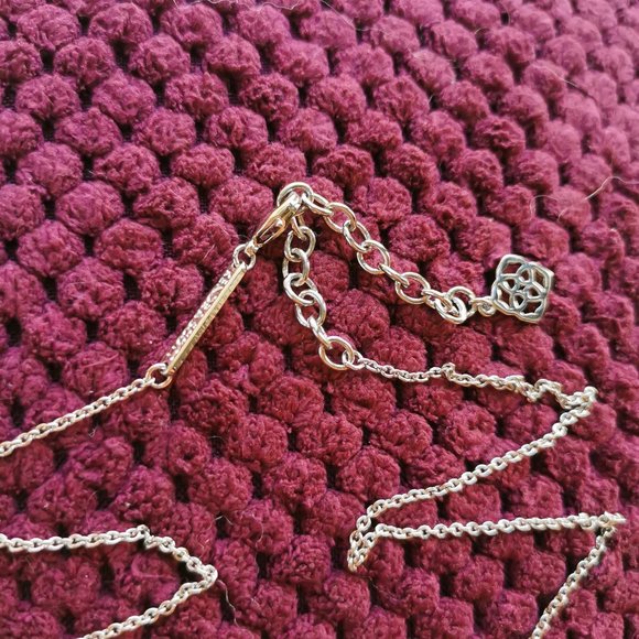 Kendra Scott chalcedony  Elisa silver necklace - Picture 3 of 3